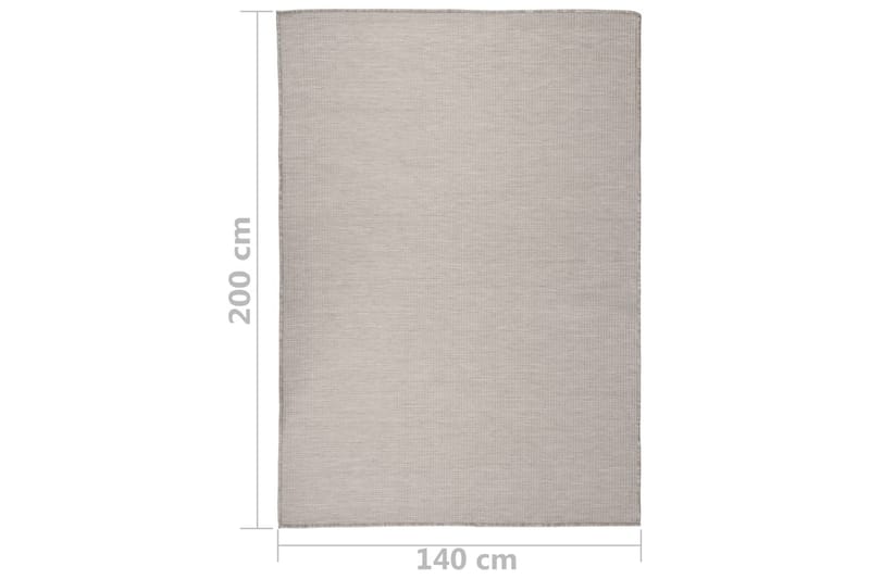 Utomhusmatta plattvävd 140x200 cm taupe - Taupe - Textil & mattor - Matta - Utomhusmatta