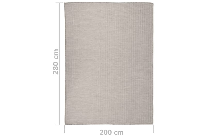 Utomhusmatta plattvävd 200x280 cm taupe - Taupe - Utomhusmatta - Balkongmatta & altanmatta