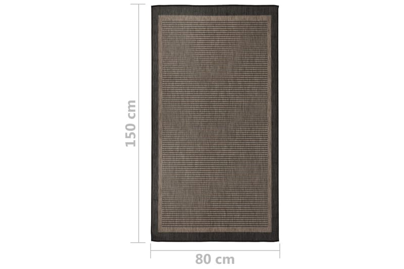 Utomhusmatta plattvävd 80x150 cm mörkbrun - Brun - Textil & mattor - Matta - Utomhusmatta - Balkongmatta & altanmatta