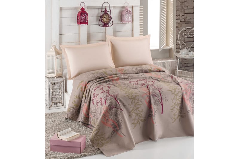 Överkast Eponj Home Enkelt 160x235 cm - Beige|Röd|Rosa|Grön - Textil & mattor - Sängkläder