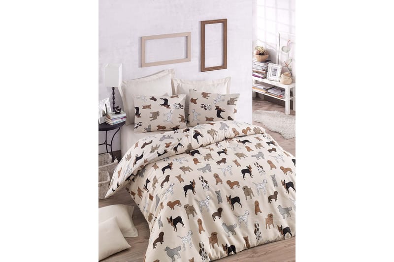 Bäddset Eponj Home Dubbelt 4-dels - Creme|Multi - Textil & mattor - Sängkläder - Bäddset & påslakanset