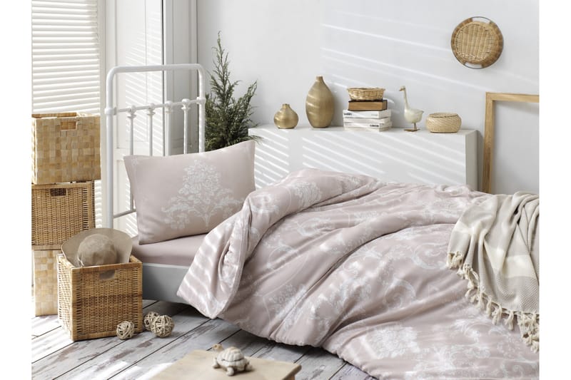 Bäddset Eponj Home Enkelt 3-dels - Beige|Vit - Textil & mattor - Sängkläder - Bäddset & påslakanset