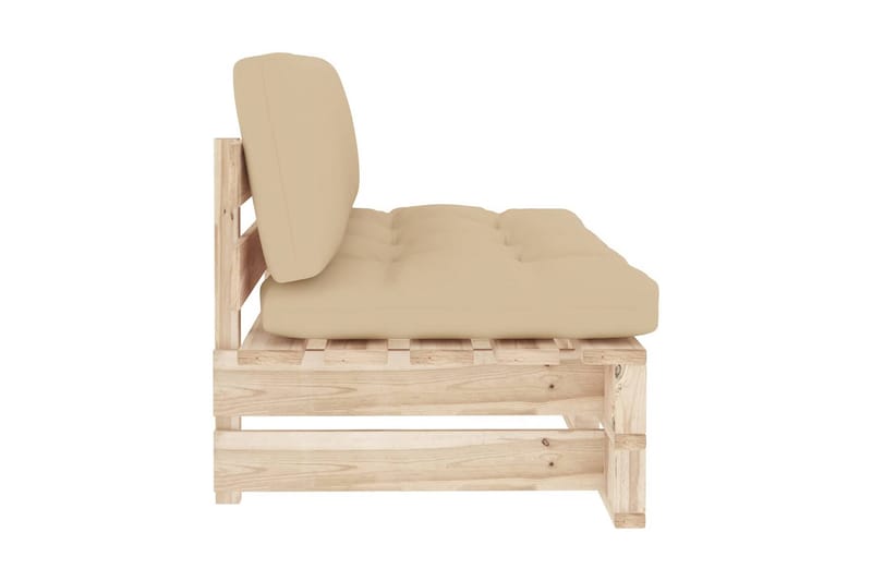 Mittensektion till Pallsoffa Utomhus impregnerad furu - Beige - Utemöbler & utemiljö - Övrigt utemöbler - Moduler utesoffa - Mittmodul utesoffa