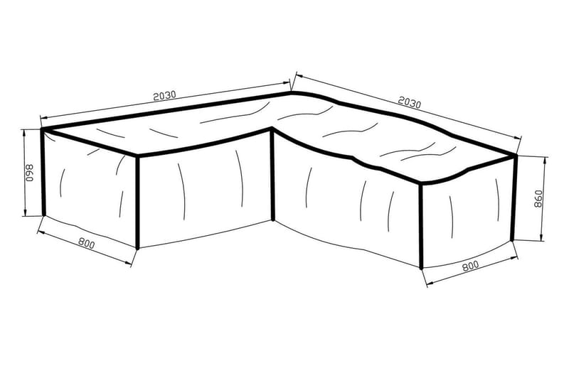 Klas Möbelskydd 203x86x80 - Grå - Utemöbler & utemiljö - Övrigt utemöbler - Möbelskydd - Överdrag utemöbler