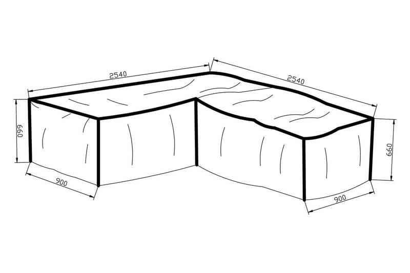 Klas Möbelskydd 254x66x90 - Grå - Utemöbler & utemiljö - Övrigt utemöbler - Möbelskydd - Överdrag utemöbler