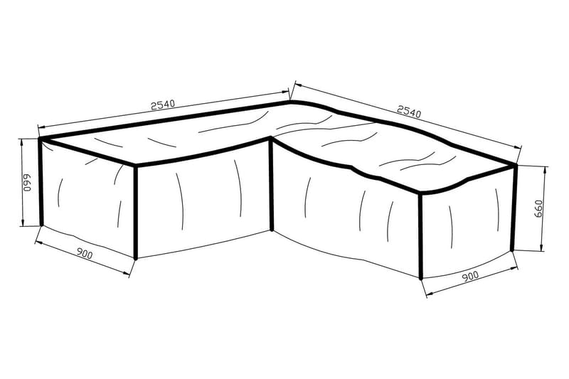 Klas Möbelskydd 254x66x90 - Grå - Utemöbler & utemiljö - Övrigt utemöbler - Möbelskydd - Överdrag utemöbler