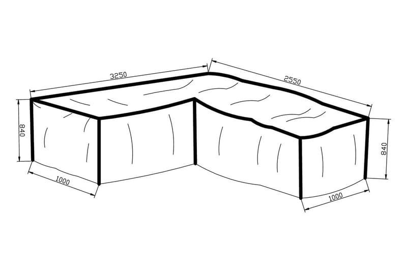 Klas Möbelskydd 325x100x255 - Grå - Utemöbler & utemiljö - Övrigt utemöbler - Möbelskydd - Överdrag utemöbler