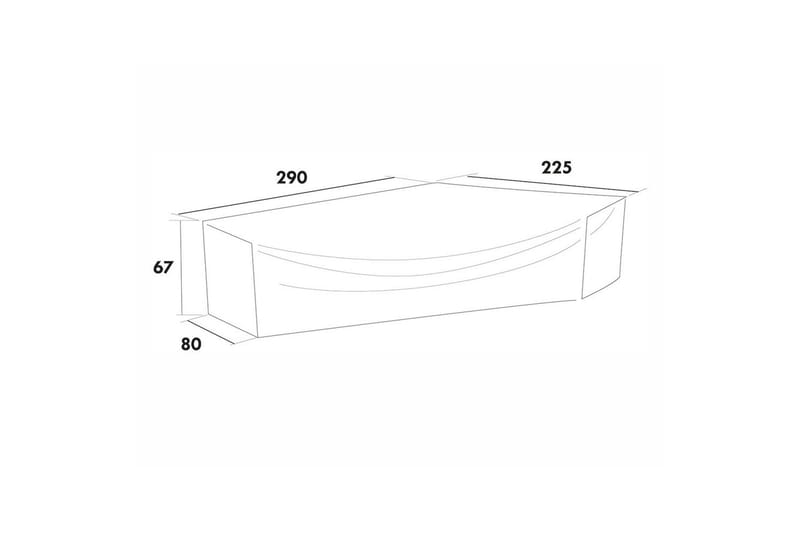 Möbelskydd Hörngrupp Hillerstorp Himmelsnäs 290 x 225 x 67 cm Grå - Utemöbler & utemiljö - Övrigt utemöbler - Möbelskydd - Överdrag utemöbler
