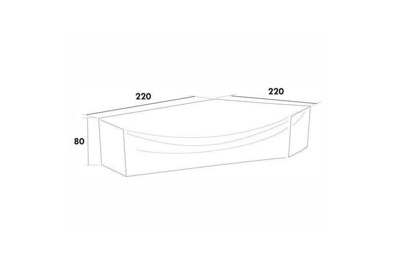Möbelskydd Soffgrupp Hillerstorp Himmelsnäs 220 x 220 x 80 cm Grå - Utemöbler & utemiljö - Övrigt utemöbler - Möbelskydd - Överdrag utemöbler