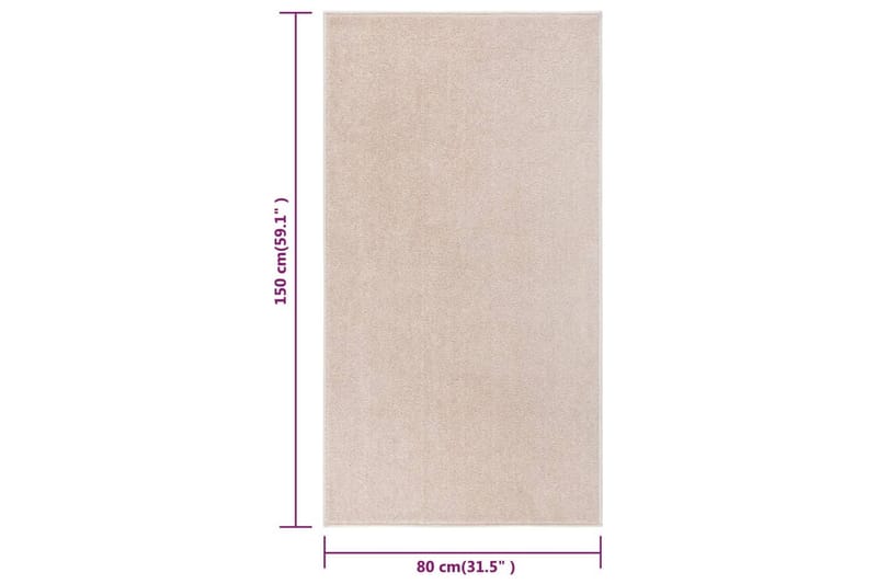 Matta 80x150 cm mörk beige - Beige - Textil & mattor - Matta - Utomhusmatta - Plastmatta