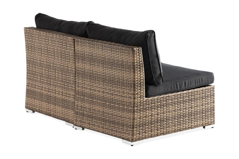 Loungesoffa Wisconsin Premium utan Armstöd 2-sits - Konstrotting/Sand/Svart - Utemöbler & utemiljö - Loungemöbler - Loungesoffor