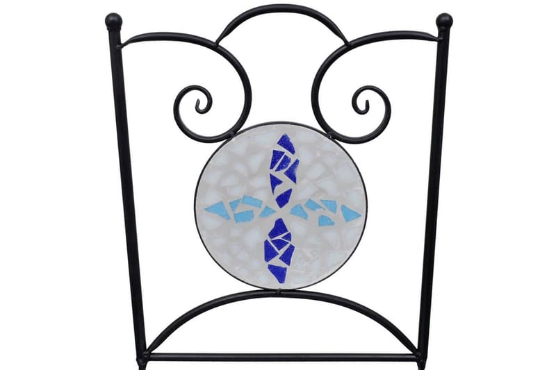 Hopfällbara caféstolar 2 st keramik blå och vit - Flerfärgad - Utemöbler & utemiljö - Balkong & altan - Balkongmöbler - Balkongstol