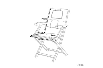 Utestol Riliegh med Dyna 2-pack - Akacia/Grafitgrå - Utemöbler & utemiljö - Balkong & altan - Balkongmöbler - Balkongstol