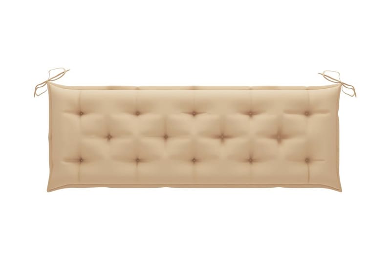 Bänkdyna för trädgården beige 150x50x7 cm tyg - Beige - Utemöbler & utemiljö - Dynor - Soffdyna & bänkdyna utemöbler