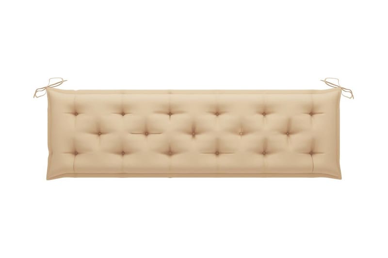 Bänkdyna för trädgården beige 180x50x7 cm tyg - Beige - Utemöbler & utemiljö - Dynor - Soffdyna & bänkdyna utemöbler