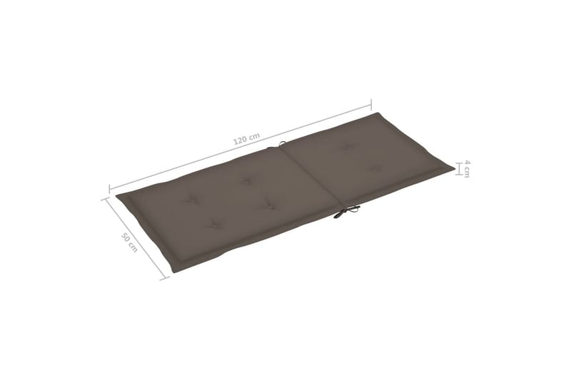 Dynor för trädgårdsstolar 6 st taupe 120x50x4 cm - Brun - Utemöbler & utemiljö - Dynor - Sittdyna & ryggdyna utemöbler