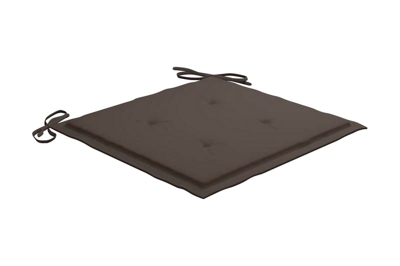 Dynor för trädgårdsstolar 6 st taupe 50x50x4 cm tyg - Brun - Utemöbler & utemiljö - Dynor - Sittdyna & ryggdyna utemöbler