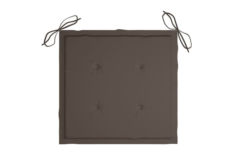 Sittdynor för trädgården 2 st taupe 40x40x4 cm tyg - Brun - Utemöbler & utemiljö - Dynor - Sittdyna & ryggdyna utemöbler