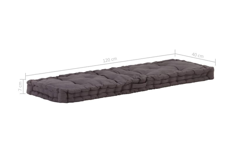 Dyna till pallsoffa bomull 120x40x7 cm antracit - Grå - Utemöbler & utemiljö - Dynor - Soffdyna & bänkdyna utemöbler