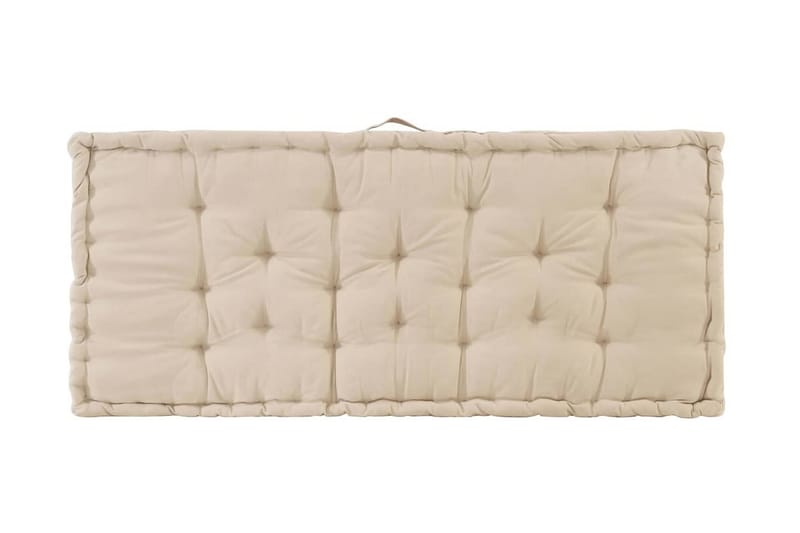 Dyna till pallsoffa bomull 120x80x10 cm beige - Beige - Utemöbler & utemiljö - Dynor - Soffdyna & bänkdyna utemöbler