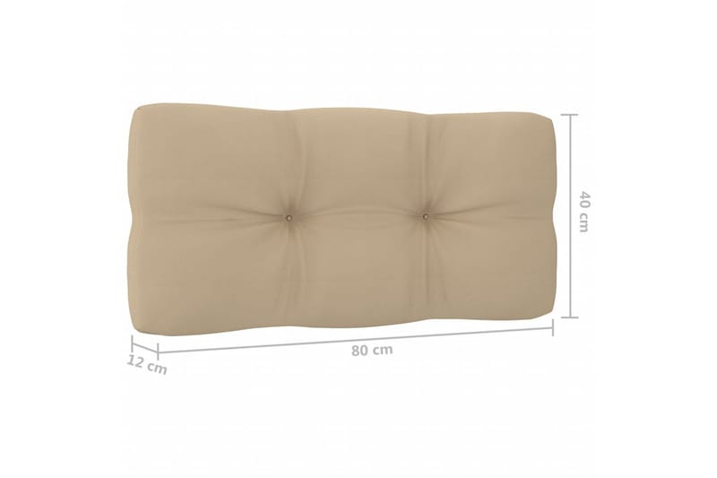 Dynor till pallsoffa 2 st beige - Beige - Utemöbler & utemiljö - Dynor - Soffdyna & bänkdyna utemöbler