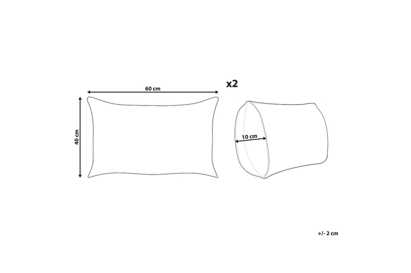 Utomhuskudde Cannole 42x60 cm 2 st - Brun/Vit/Svart - Utemöbler & utemiljö - Dynor - Utomhuskuddar