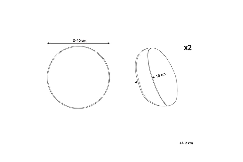 Utomhuskudde Specchia 40 cm Rund 2 st - Blå/Grön/Gul - Utemöbler & utemiljö - Dynor - Utomhuskuddar