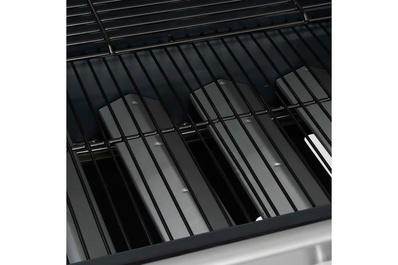 Gasolgrill 4+1 kokzoner svart och silver - Svart/Silver - Utemöbler & utemiljö - Grill & utekök - Gasolgrillar