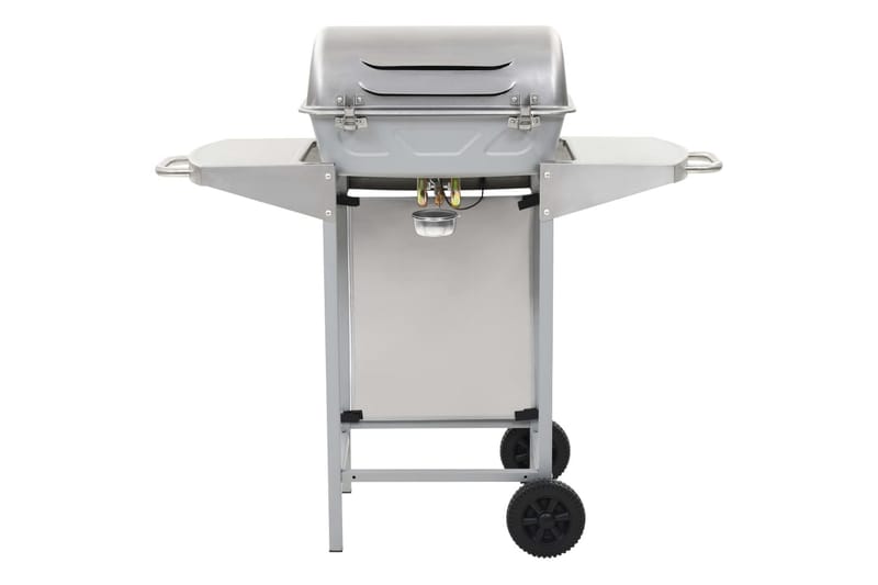 Gasolgrill med 2 grillzoner rostfritt stål silver - Silver - Utemöbler & utemiljö - Grill & utekök - Gasolgrillar