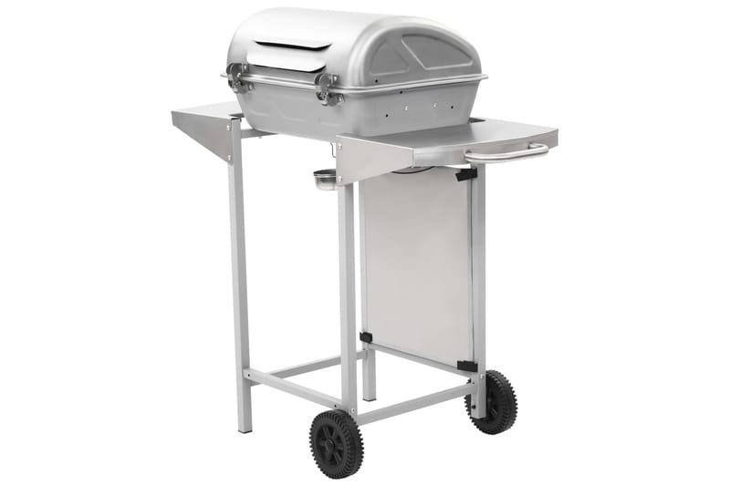 Gasolgrill med 2 grillzoner rostfritt stål silver - Silver - Utemöbler & utemiljö - Grill & utekök - Gasolgrillar