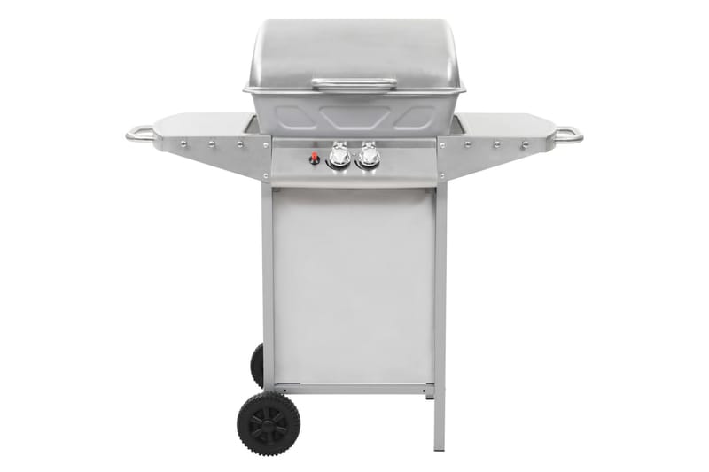 Gasolgrill med 2 grillzoner rostfritt stål silver - Silver - Utemöbler & utemiljö - Grill & utekök - Gasolgrillar