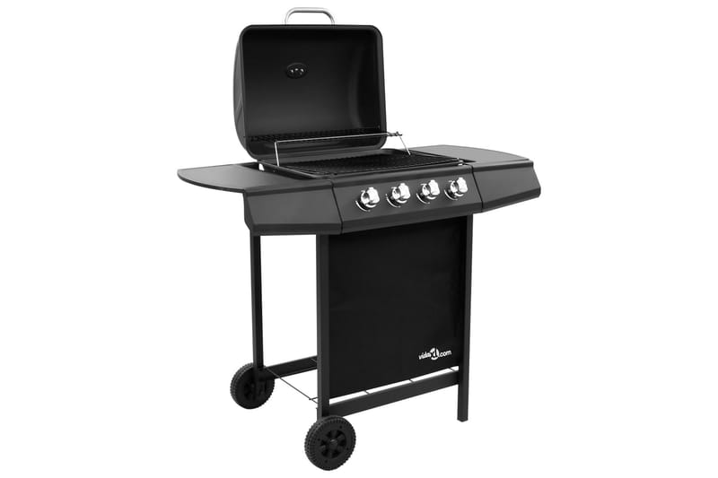 Gasolgrill med 4 brännare svart - Svart - Utemöbler & utemiljö - Grill & utekök - Gasolgrillar