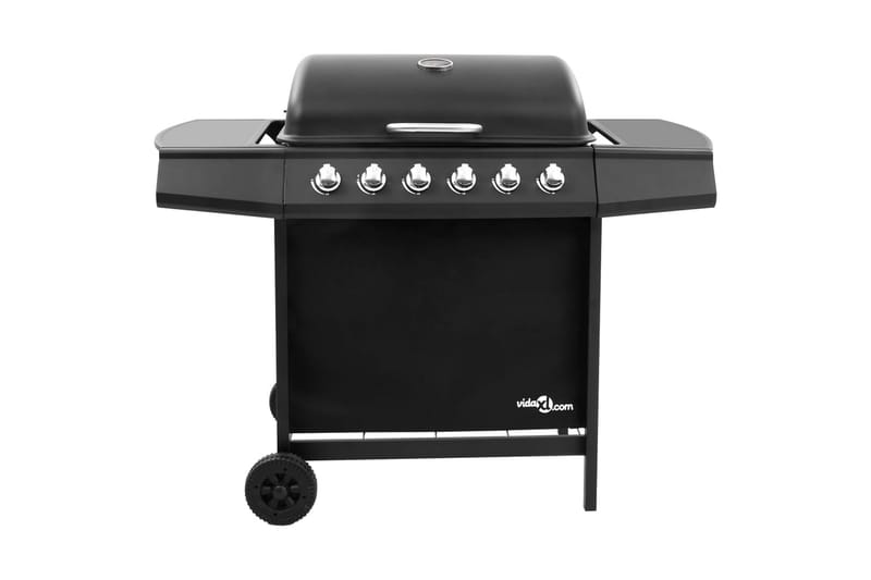 Gasolgrill med 6 brännare svart - Svart - Utemöbler & utemiljö - Grill & utekök - Gasolgrillar