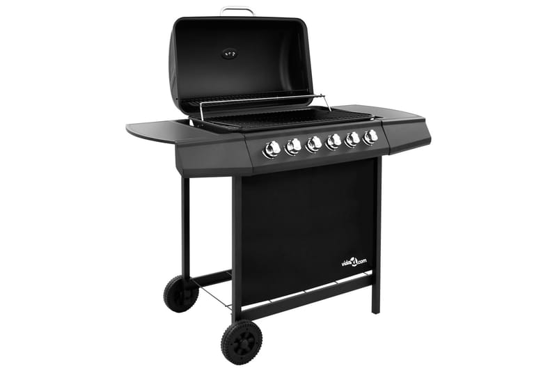 Gasolgrill med 6 brännare svart - Svart - Utemöbler & utemiljö - Grill & utekök - Gasolgrillar