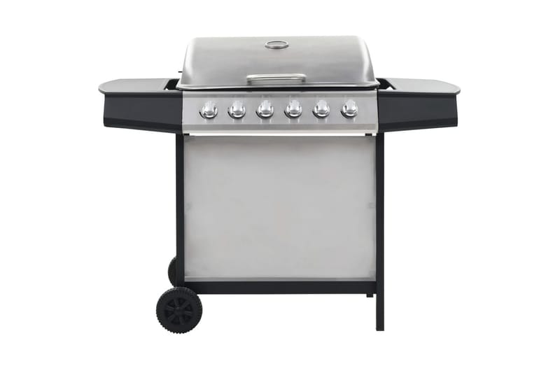 Gasolgrill med 6 grillzoner rostfritt stål silver - Silver - Utemöbler & utemiljö - Grill & utekök - Gasolgrillar