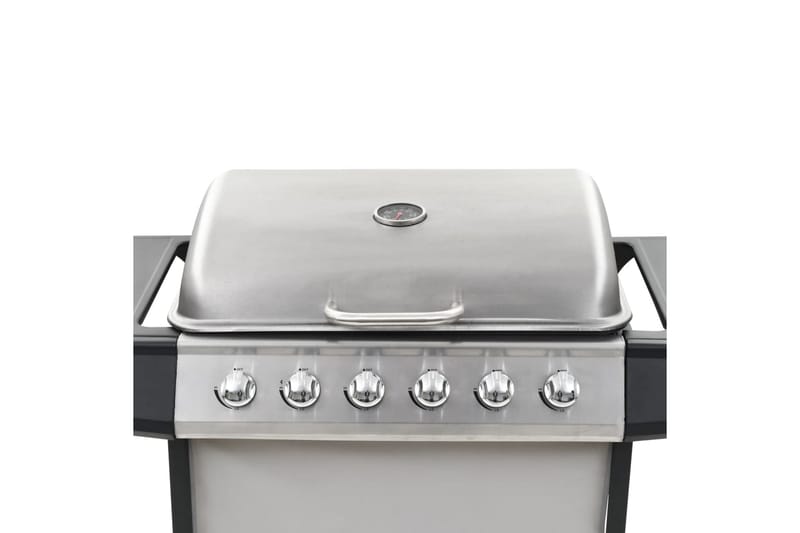 Gasolgrill med 6 grillzoner rostfritt stål silver - Silver - Utemöbler & utemiljö - Grill & utekök - Gasolgrillar