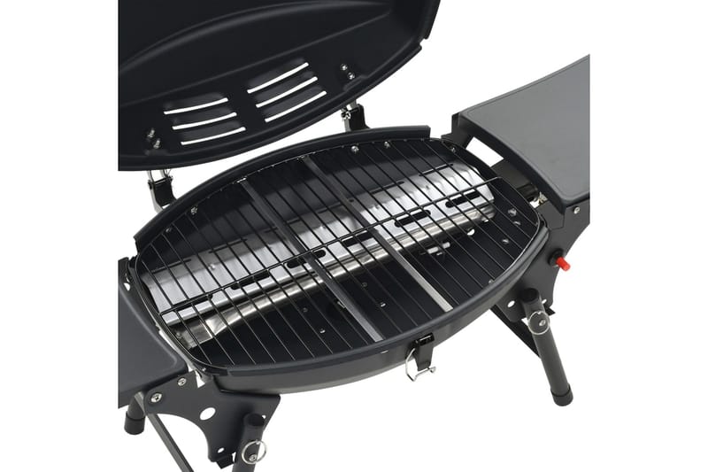 Portabel gasolgrill med kokzon svart - Svart - Utemöbler & utemiljö - Grill & utekök - Gasolgrillar