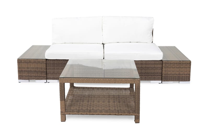 Loungegrupp Bahamas 2-sits 1 Bord 75x75 - 2 Avslut Sand - Loungeset & loungegrupp - Soffgrupp utomhus