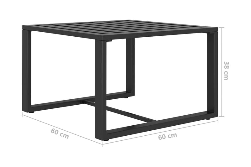 Loungegrupp för trädgården 5 delar med dynor aluminium - Antracit - Utemöbler & utemiljö - Loungemöbler - Loungeset & loungegrupp