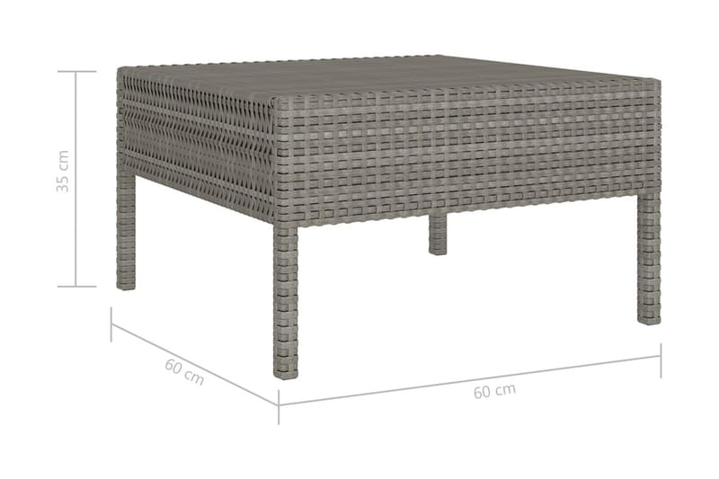 Loungegrupp för trädgården med dynor 3 delar konstrotting gr - Grå - Utemöbler & utemiljö - Loungemöbler - Loungeset & loungegrupp