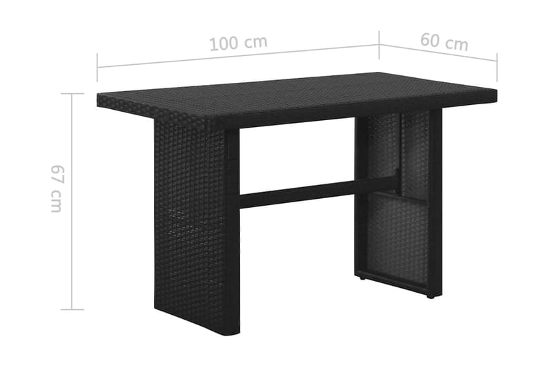 Loungegrupp för trädgården med dynor 3 delar konstrotting sv - Svart - Utemöbler & utemiljö - Loungemöbler - Loungeset & loungegrupp