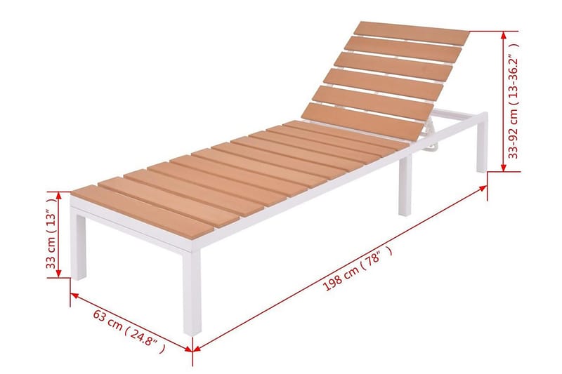 Loungegrupp för trädgården med dynor 5 delar aluminium WPC - Flerfärgad - Utemöbler & utemiljö - Loungemöbler - Loungeset & loungegrupp