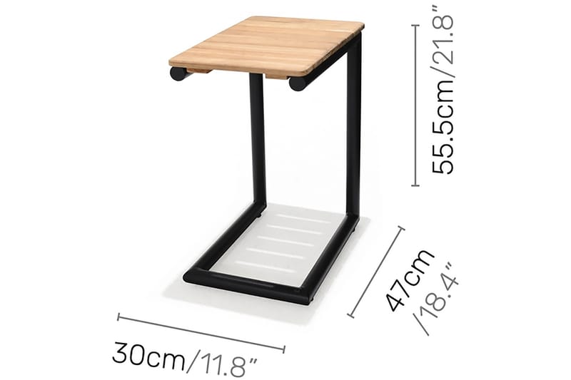 Loungegrupp Portals 2-sits - Teak/Svart - Utemöbler & utemiljö - Loungemöbler - Loungeset & loungegrupp