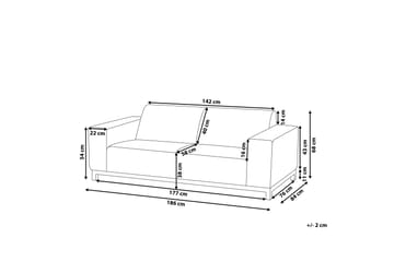 3-sits Utesoffa Hughen - Beige - Utemöbler & utemiljö - Loungemöbler - Loungesoffor