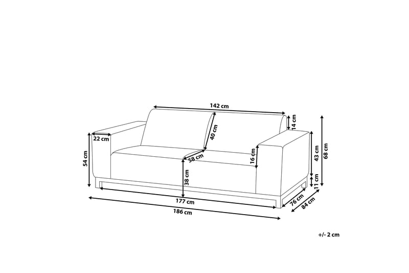 3-sits Utesoffa Hughen - Beige - Utemöbler & utemiljö - Loungemöbler - Loungesoffor