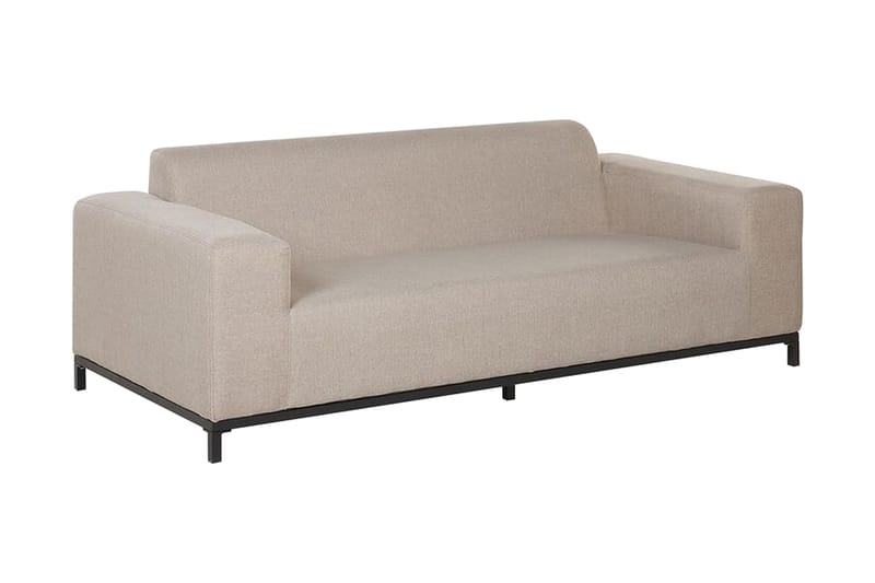 3-sits Utesoffa Hughen - Beige/Svart - Utemöbler & utemiljö - Loungemöbler - Loungesoffor