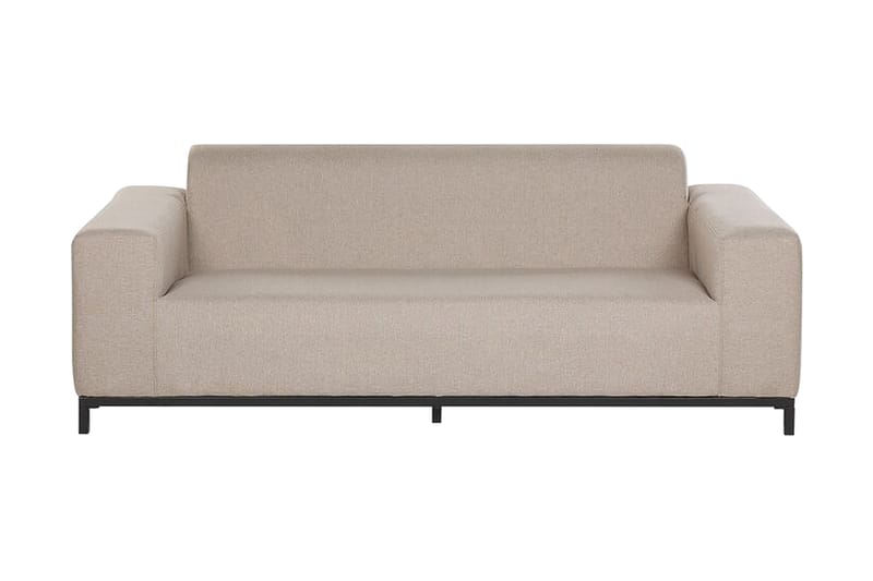 3-sits Utesoffa Hughen - Beige/Svart - Utemöbler & utemiljö - Loungemöbler - Loungesoffor