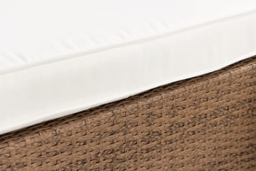 Bahamas Loungesoffa 6-sits – U-soffa för Utemöbler i Konstrotting - Sand Beige / Vita dynor - Utemöbler & utemiljö - Loungemöbler - Loungesoffor