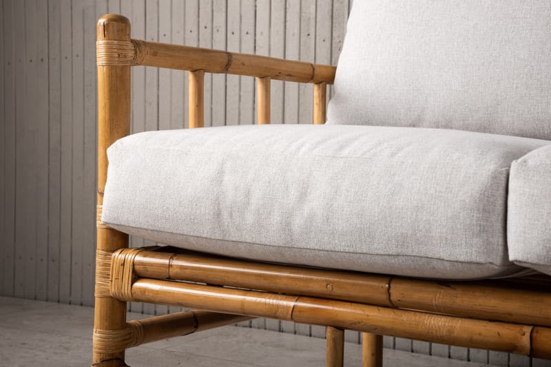 Cane Soffa 3-sits - Brun/Vit - Utemöbler & utemiljö - Loungemöbler - Loungesoffor