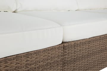 Loungesoffa Bahamas 4-sits - Sand Beige / Vita dynor - Utemöbler & utemiljö - Loungemöbler - Loungesoffor